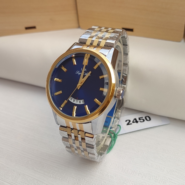 خرید ساعت مردانه گارانتی دار طلایی نقره ای استیل رنگ ثابت