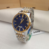 خرید ساعت مردانه گارانتی دار طلایی نقره ای استیل رنگ ثابت