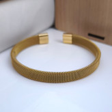 خرید بنگل طلایی مردانه فری سایز استیل رنگ ثابت