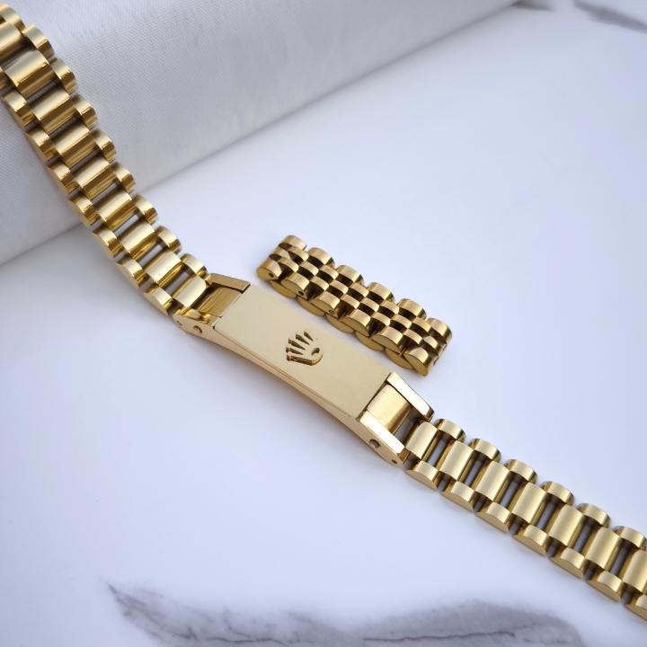 خرید دستبند طلایی مردانه شیک رنگ ثابت استیل