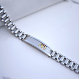 خرید دستبند مردانه شیک استیل رولکس رنگ ثابت نقره ای