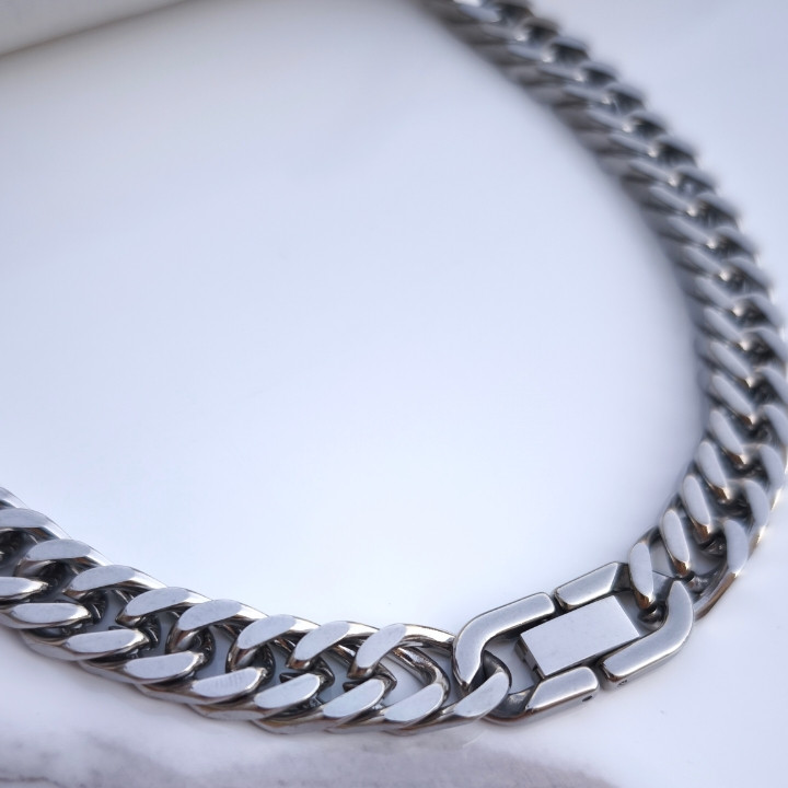 خرید گردنبند کارتیر مردانه استیل رنگ ثابت 60 سانتی