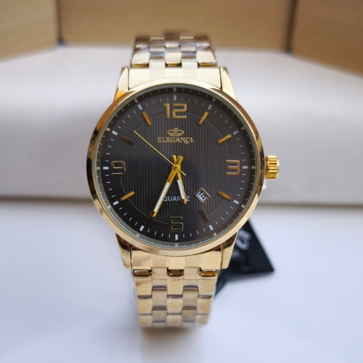 خرید ساعت طلایی مردانه استیل رنگ ثابت الگانس