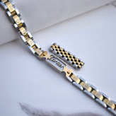 خرید دستبند کارتیه مردانه استیل شیک رنگ ثابت مناسب کادو تولد