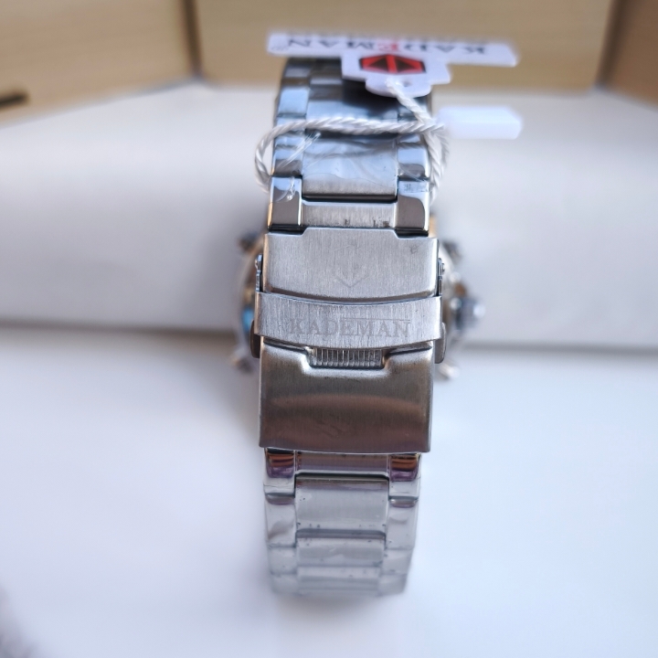 خرید ساعت مردانه استیل رنگ ثابت دو زمانه شیک