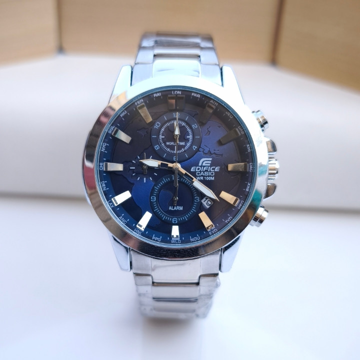 خرید ساعت مردانه کاسیو ادیفایس استیل رنگ ثابت سه موتوره