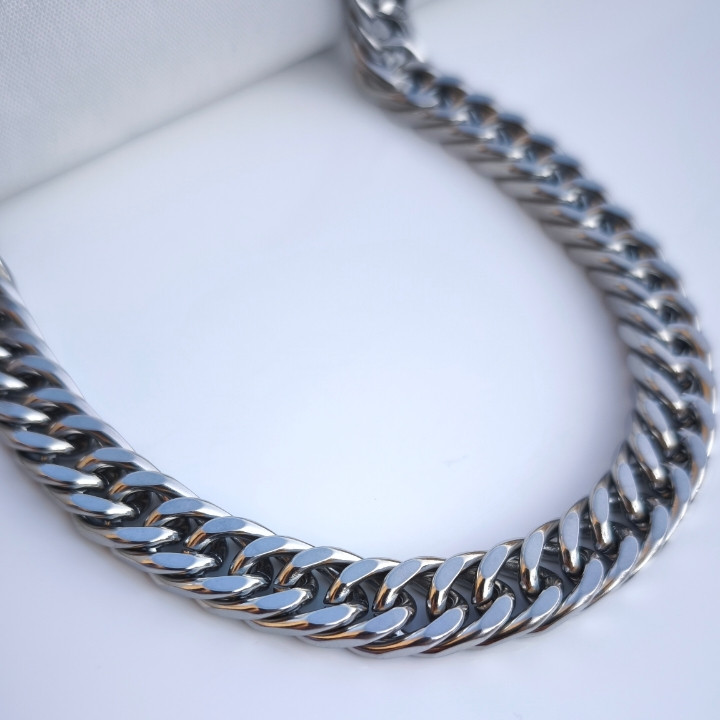 خرید گردنبند کارتیه زنجیری مردانه استیل رنگ ثابت قیمت مناسب
