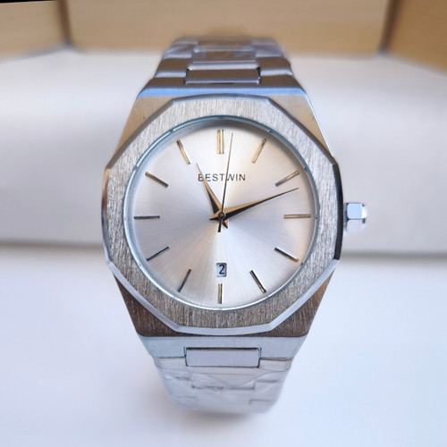 خرید ساعت مردانه برند بست وین نقره ای استیل رنگ ثابت شیک ارزان