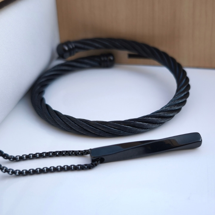 خرید ست اکسسوری مردانه شیک رنگ ثابت