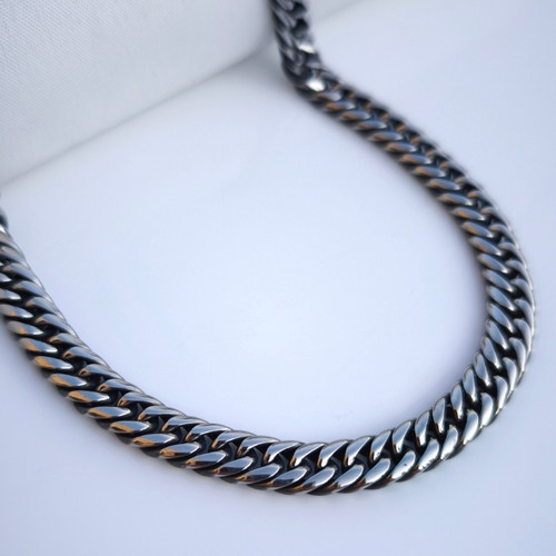 خرید زنجیر کارتیر مردانه استیل رنگ ثابت سیاه قلم ۶۰ سانتی