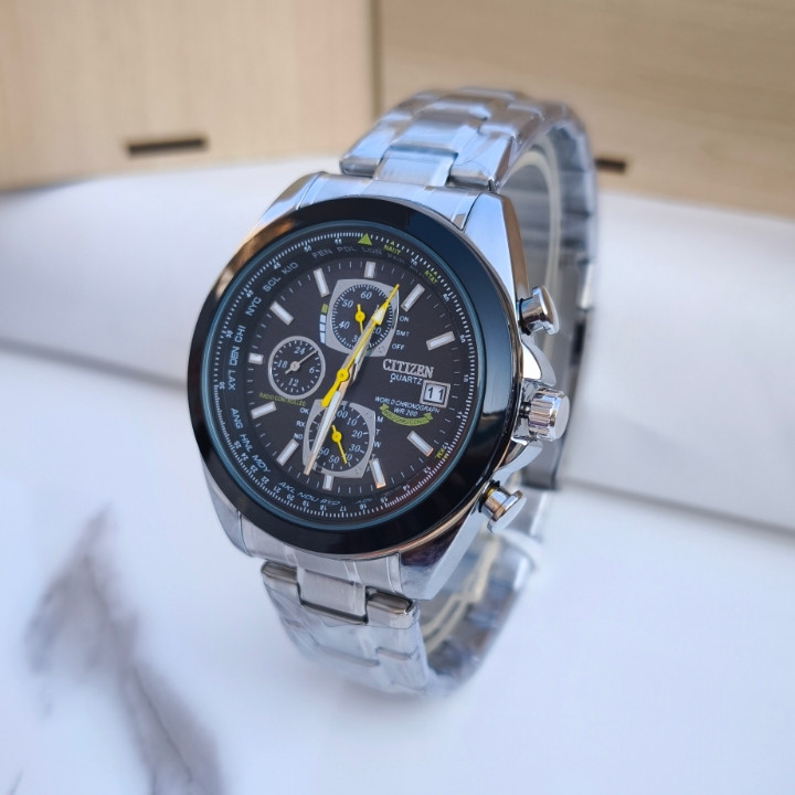 خرید ساعت مردانه نقره ای سه موتوره استیل رنگ ثابت شیک