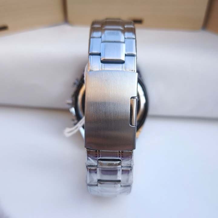 خرید ساعت استیل مردانه نقره ای سه موتوره قیمت مناسب یرای کادو