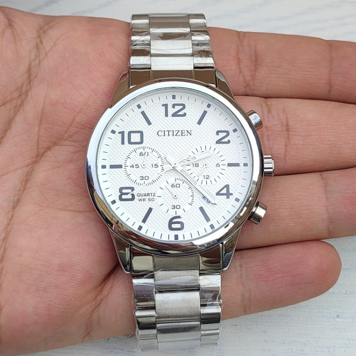 خرید ساعت سیتیزن مردانه کرنوگراف سه موتور فعال استیل رنگ ثابت شیک