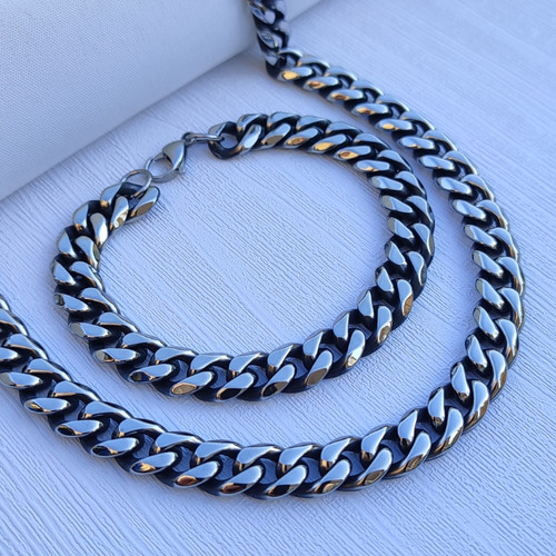 خرید ست کارتیه مردانه رنگ ثابت سیاه قلم