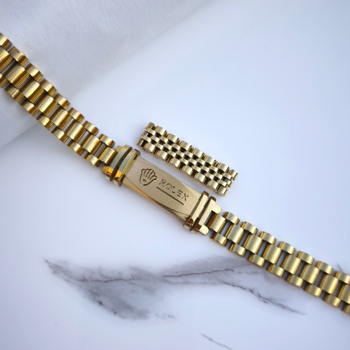 خرید ست دستبند انگشتر مردانه رولکس طلایی رنگ ثابت شیک ارزان