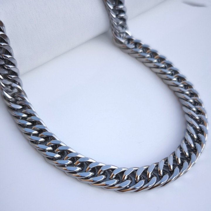 خرید زنجیر مردانه استیل رنگ ثابت ۶۰ سانتی ۹ میل