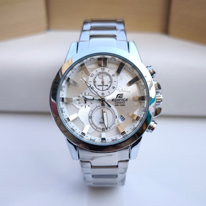 خرید ساعت کاسیو مردانه سه موتور فعال کرنوگراف استیل رنگ ثابت