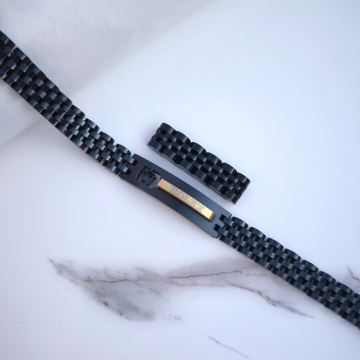 خرید ست انگشتر و دستبند مردانه رولکس استیل رنگ ثابت مناسب کادو