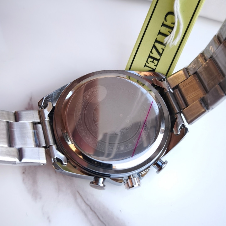 خرید ساعت مردانه بند فلزی نقره ای استیل سه موتور فعال سیتیزن