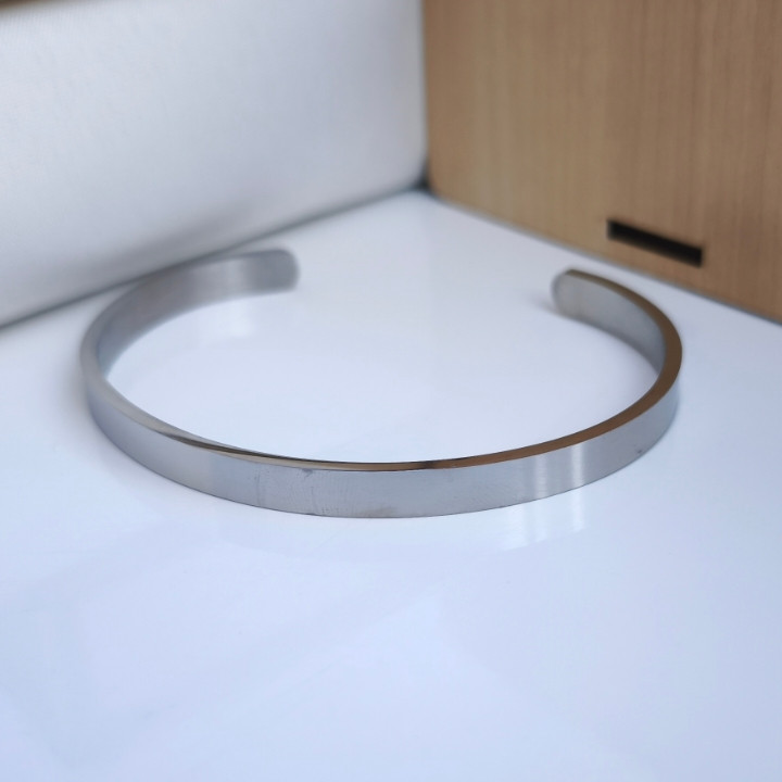 خرید بنگل مردانه نقره ای فری سایز رنگ ثابت شیک قیمت مناسب