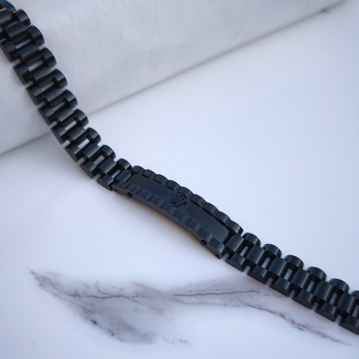 خرید دستبند مشکی مردانه رنگ ثابت رولکس قیمت مناسب