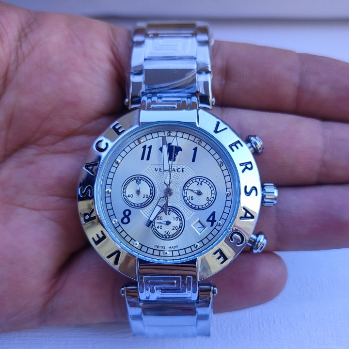 خرید ساعت ورساچه نقره ای سه موتور مردانه استیل رنگ ثابت قیمت مناسب