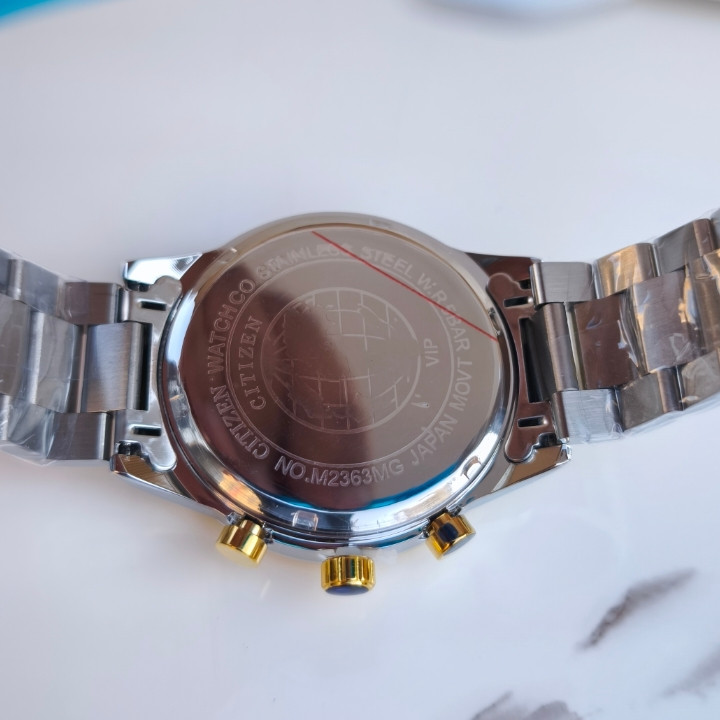 خرید ساعت استیل مردانه سیتیزن سه موتوره شیک ارزان