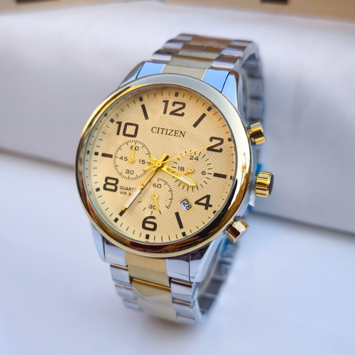 خرید ساعت سیتیزن مردانه سه موتور استیل شیک ارزان مناسب کادو