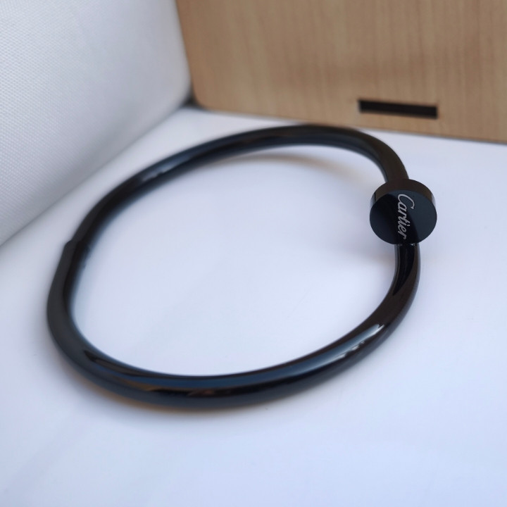 خرید بنگل مشکی مردانه طرح میخی رنگ ثابت شیک ارزان مناسب هدیه