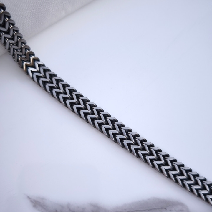 خرید دستبند سیاه قلم مردانه استیل رنگ ثابت شیک مناسب هدیه