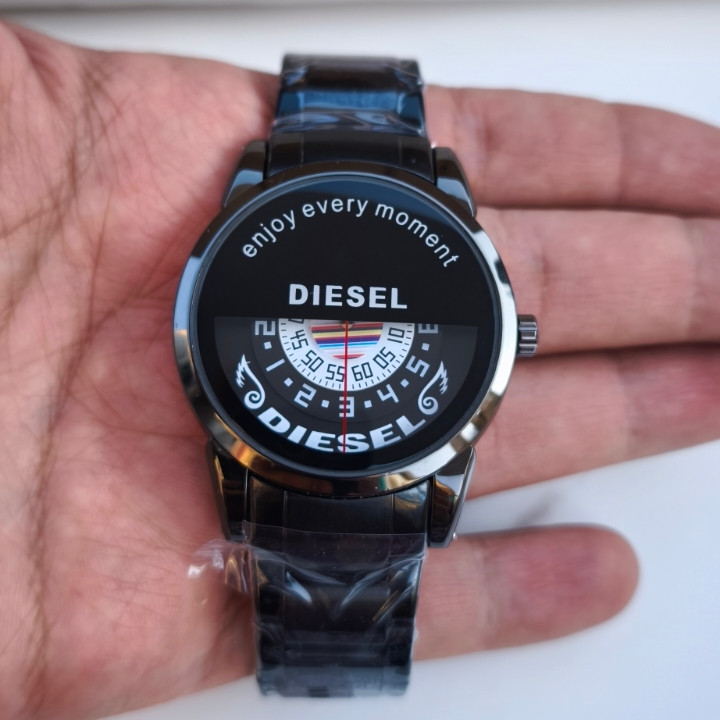 خرید ساعت مردانه مشکی استیل برند دیزل رنگ ثابت شیک ارزان مناسب کادو