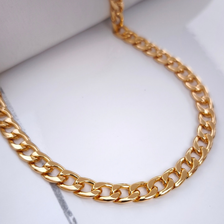 خرید زنجیر مردانه کارتیر مشابه طلا رنگ ثابت شیک ارزان مناسب کادو