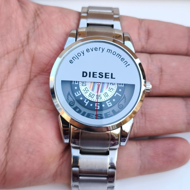 خرید ساعت مردانه دیزل شیک استیل نقره ای رنگ ثابت قیمت مناسب