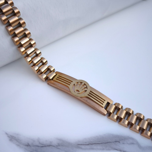 خرید دستبند رولکس مردانه رزگلد استیل رنگ ثابت شیک ارزان مناسب کادو