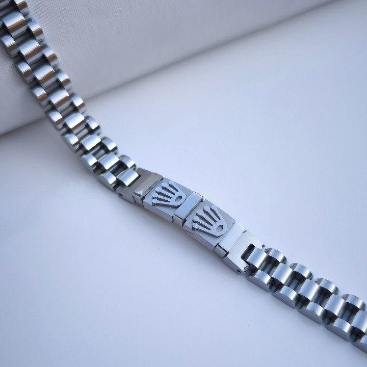 خرید دستبند مردانه رولکس شیک استیل رنگ ثابت مناسب کادو