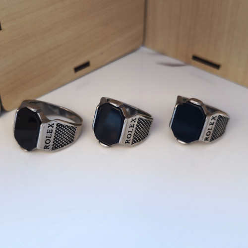 خرید انگشتر رولکس مردانه استیل رنگ ثابت شیک قیمت مناسب نگینی