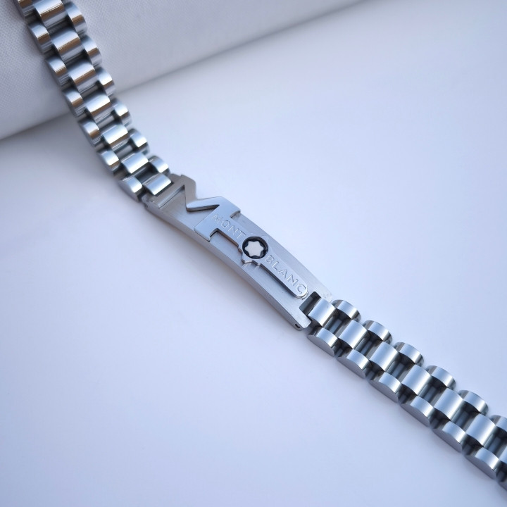خرید دستبند مردانه مونبلان استیل رنگ ثابت شیک قیمت مناسب
