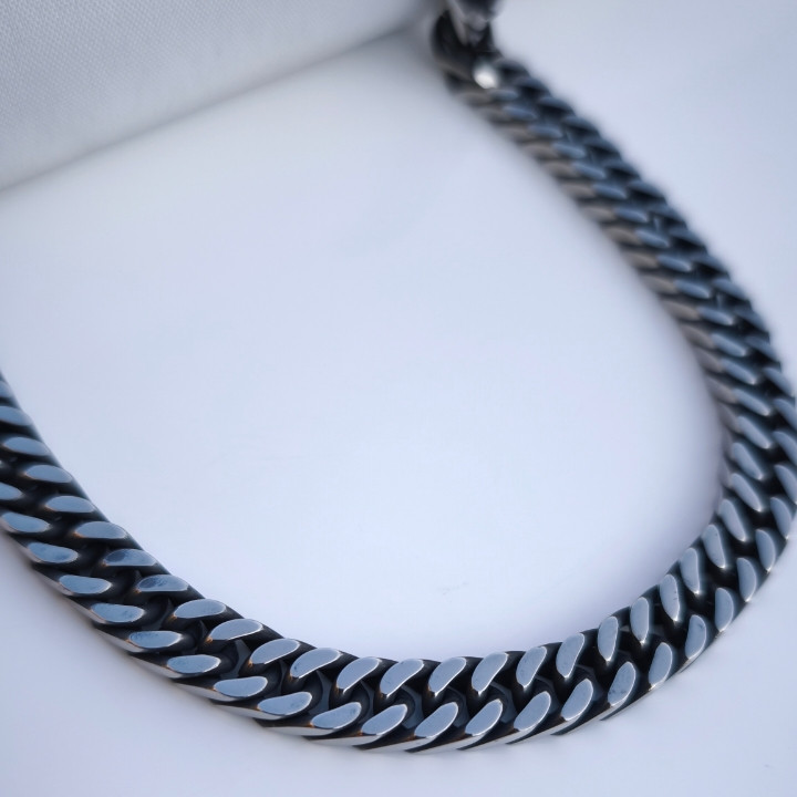 خرید گردنبند زنجیری مردانه کارتیه استیل رنگ ثابت