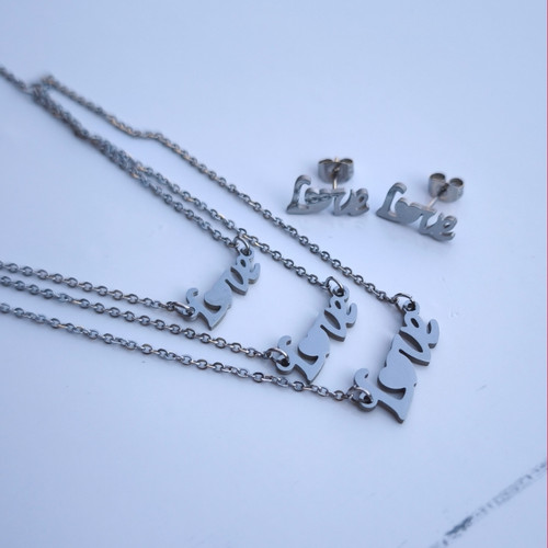 خرید نیمست ظریف دخترانه Love استیل رنگ ثابت شیک ارزان مناسب کادو